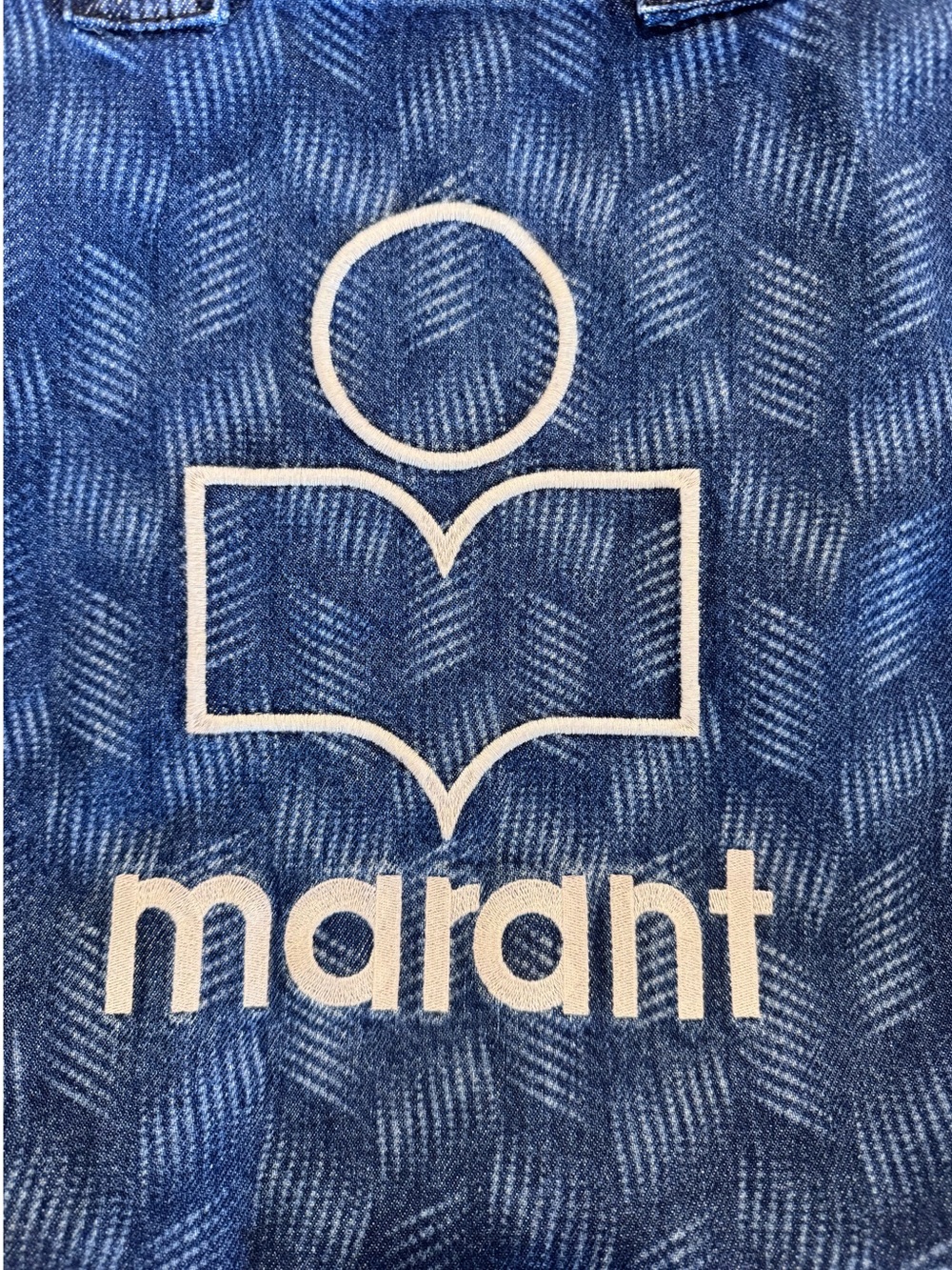 Isabel Marant Blue Yenki Logo Denim Tote - Picture 7 of 11
